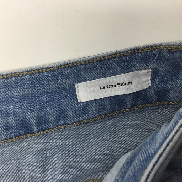 Frame Le One Skinny Jean Mid-Rise in Caspio Wash - Picture 12 of 15